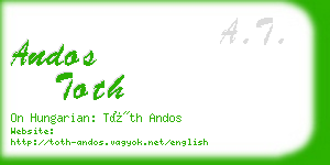 andos toth business card